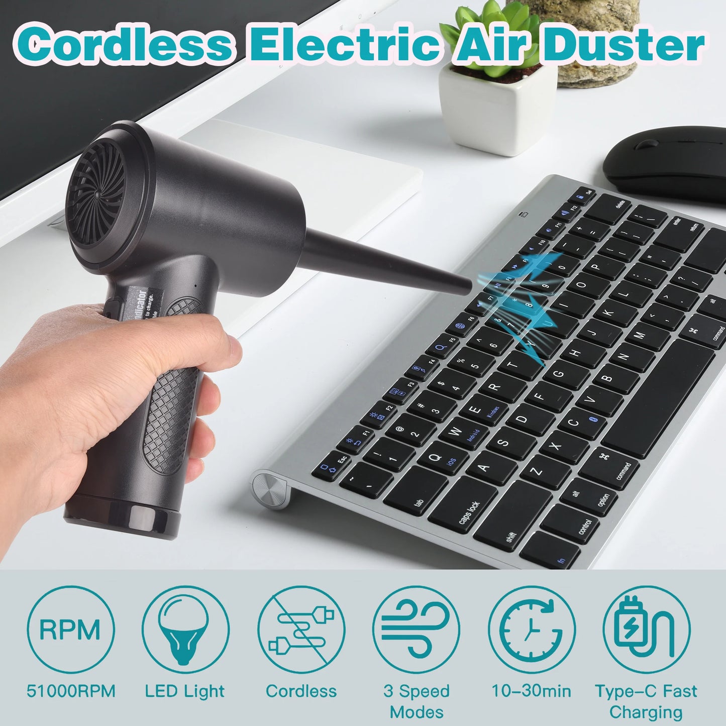 Protable Air Duster for Computer Cleaning
