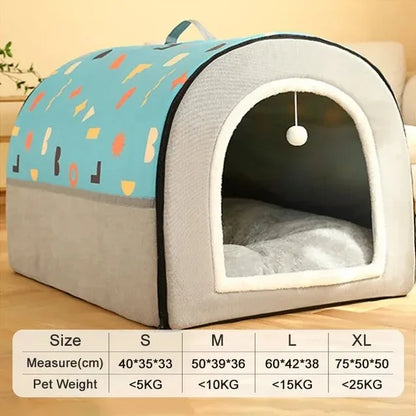 Warm Winter Cat Dog Bed Mat Deep Sleep Tent