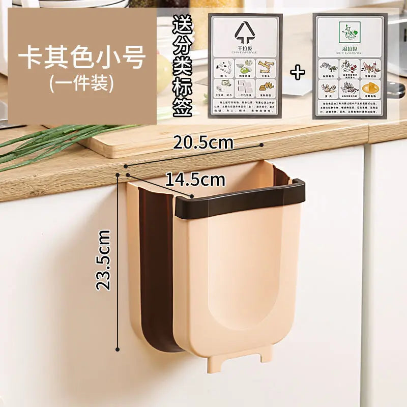 Kitchen Car Trash Can, Folding Garbage Bin