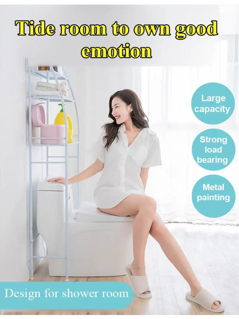 Household Multi functional bathroom floor storage