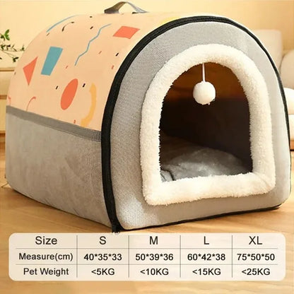 Warm Winter Cat Dog Bed Mat Deep Sleep Tent