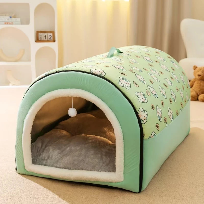 Warm Winter Cat Dog Bed Mat Deep Sleep Tent