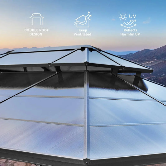 Outdoor Polycarbonate Double Roof