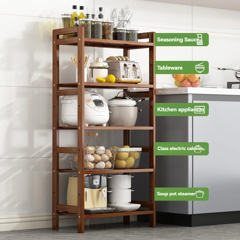 Kitchen shelf, floor standing multi-layer product