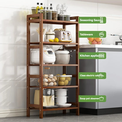 Kitchen shelf, floor standing multi-layer product