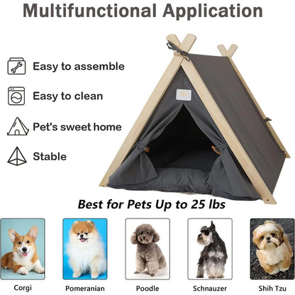 Pet Tent House Foldable and Removable Portable