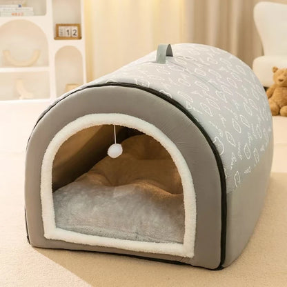 Warm Winter Cat Dog Bed Mat Deep Sleep Tent