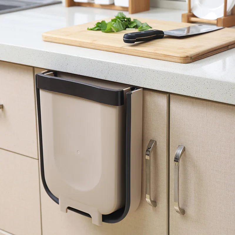 Kitchen Car Trash Can, Folding Garbage Bin