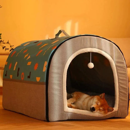 Warm Winter Cat Dog Bed Mat Deep Sleep Tent