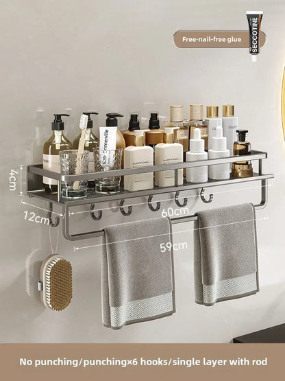 Bathroom storage rack