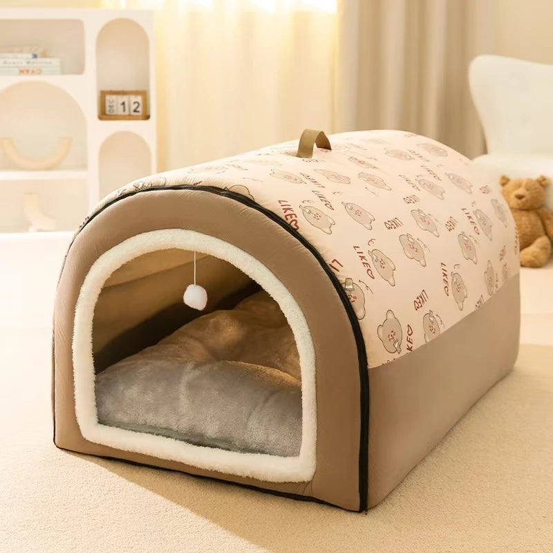 Warm Winter Cat Dog Bed Mat Deep Sleep Tent