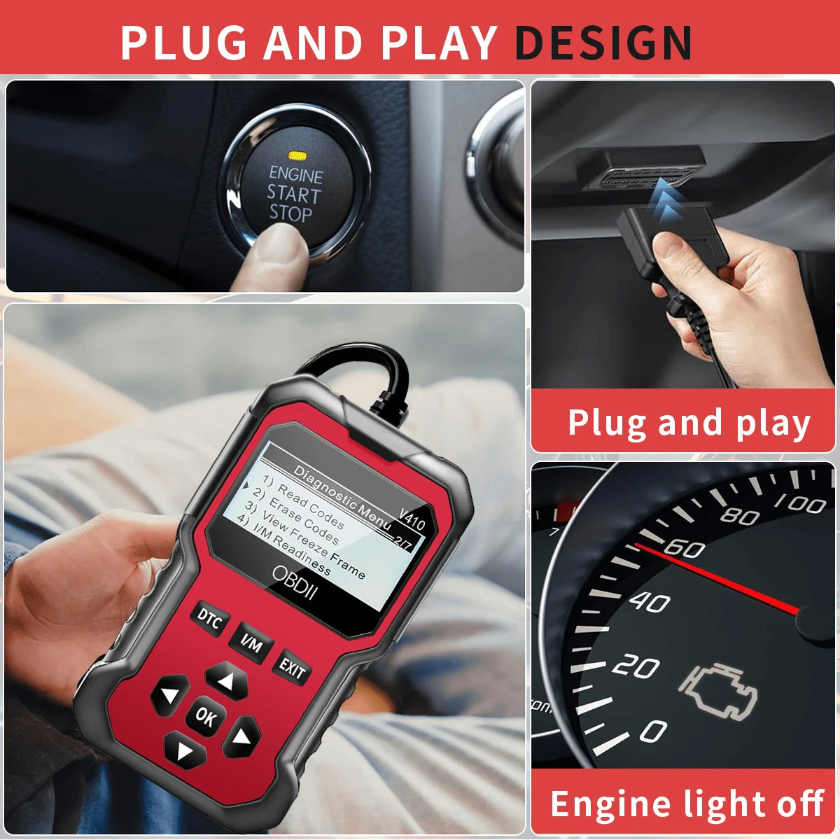 Scanner Diagnostic Tool Code Reader Engine Fault