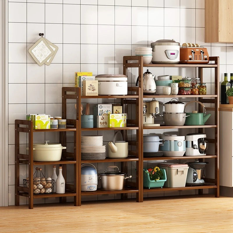 Kitchen shelf, floor standing multi-layer product