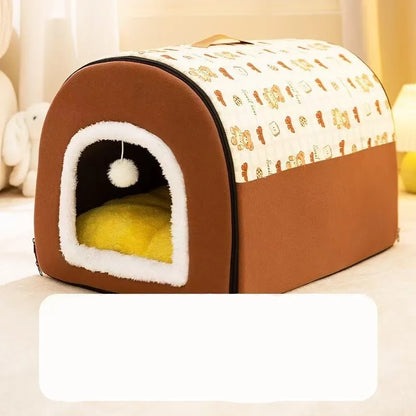 Warm Winter Cat Dog Bed Mat Deep Sleep Tent