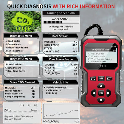 Scanner Diagnostic Tool Code Reader Engine Fault
