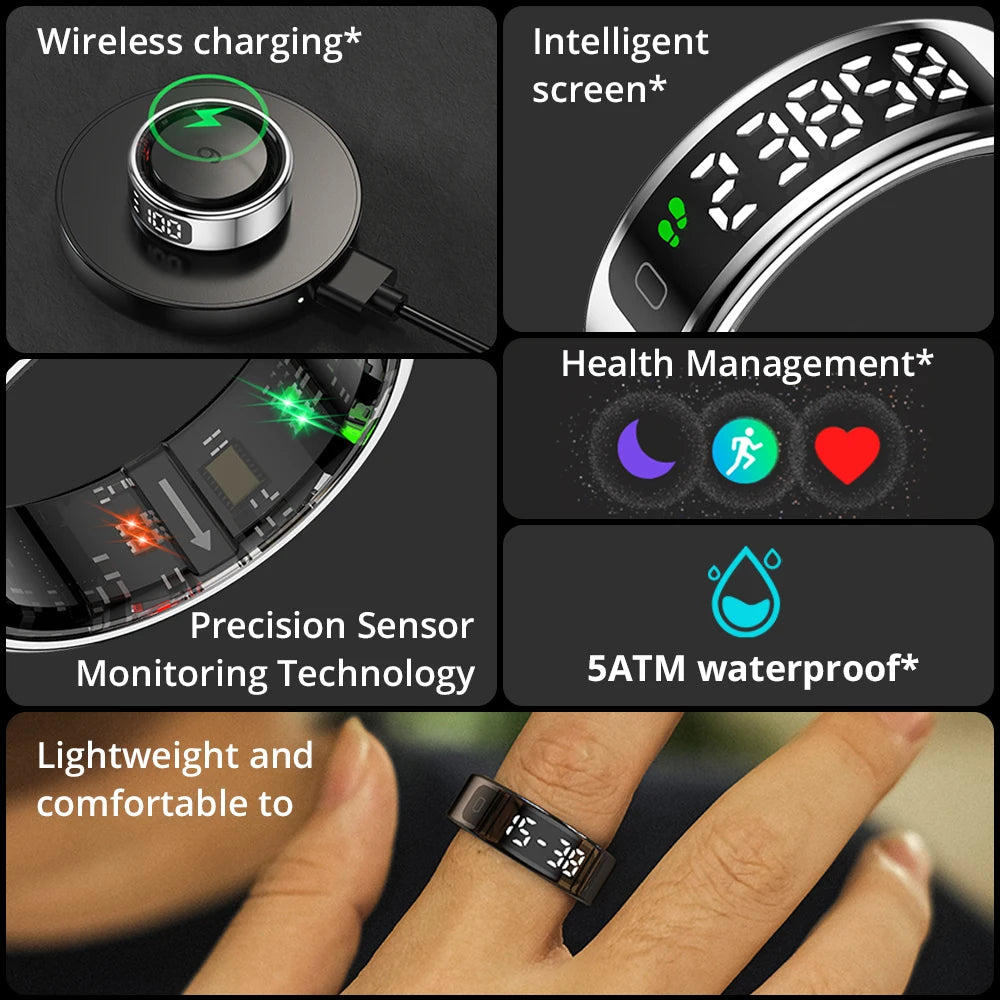Smart Ring with Display Screen and Touch