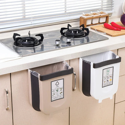 Kitchen Car Trash Can, Folding Garbage Bin