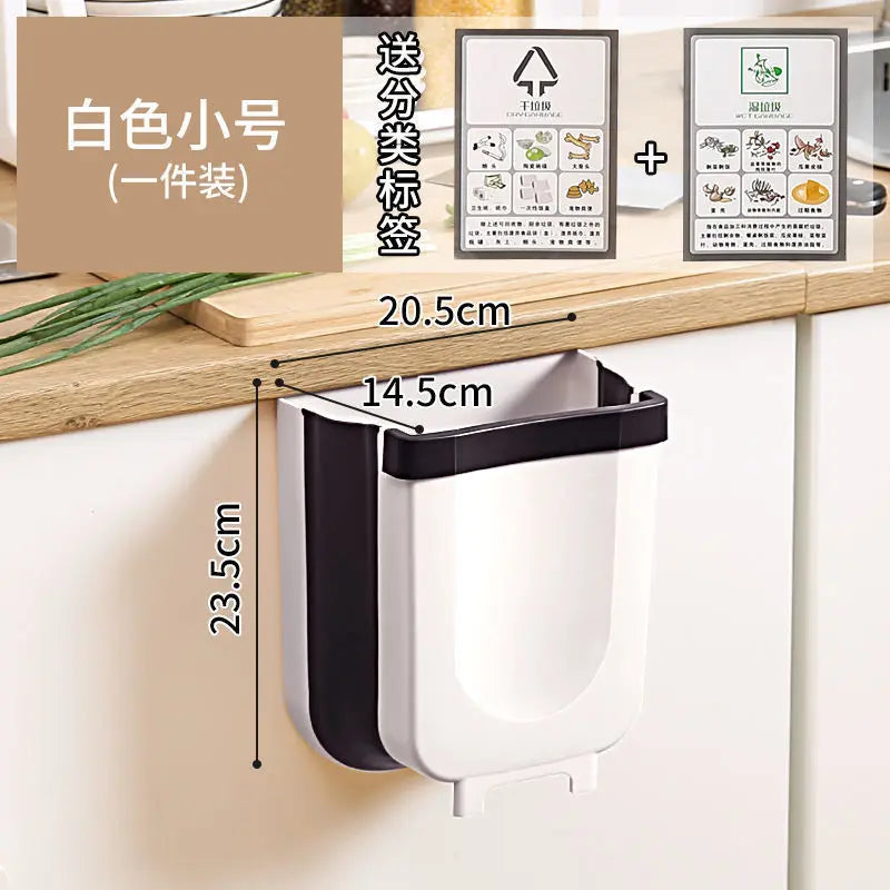 Kitchen Car Trash Can, Folding Garbage Bin
