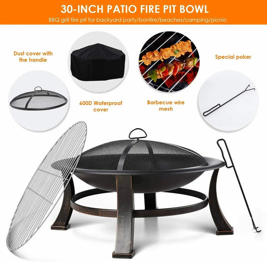 30" Round Firepit Bowl