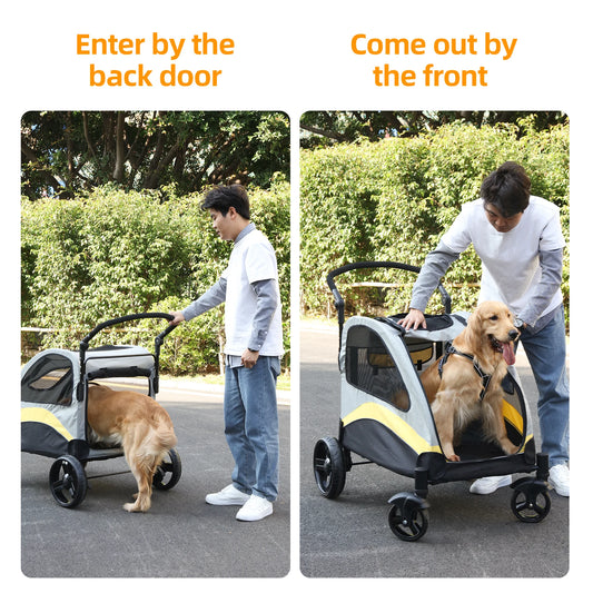 Large Dog Stroller 4 Wheel