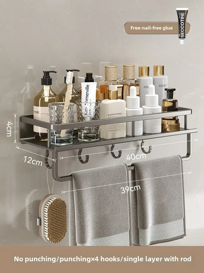 Bathroom storage rack